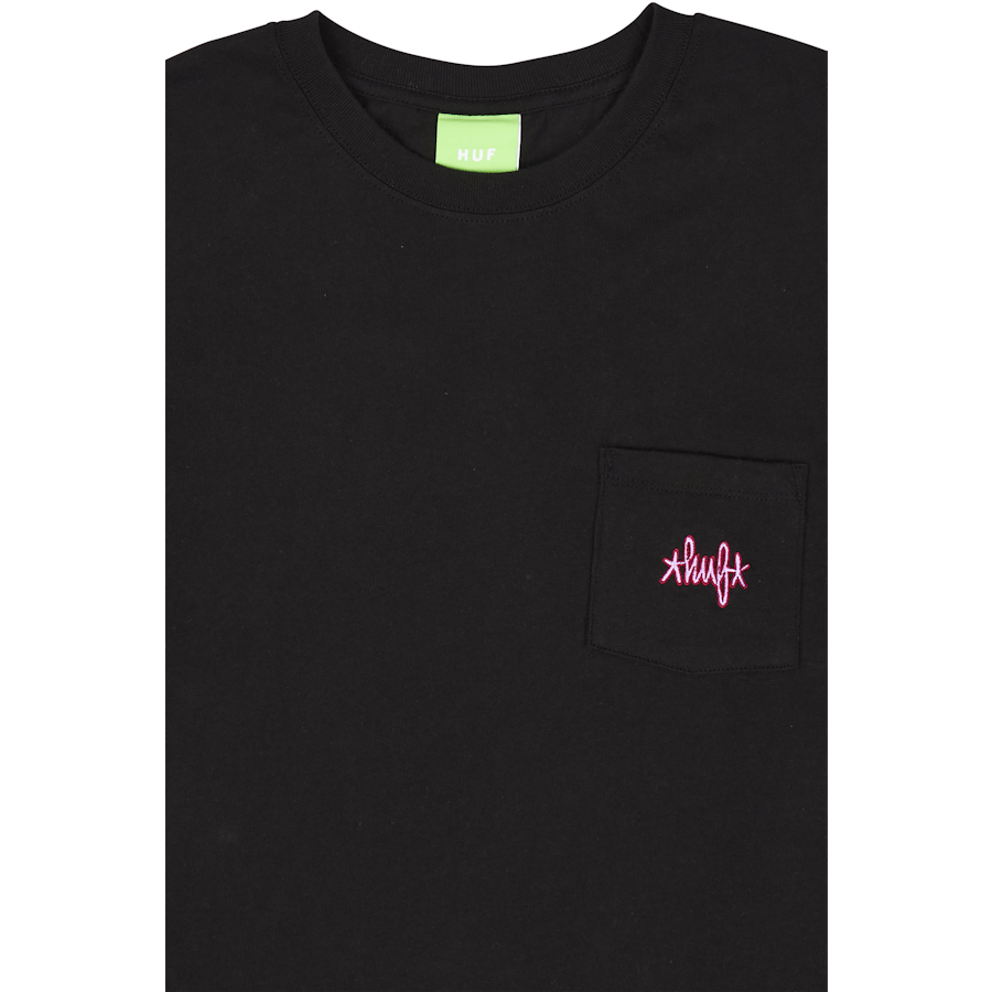 Haze Script Pocket S/s Tee Black
