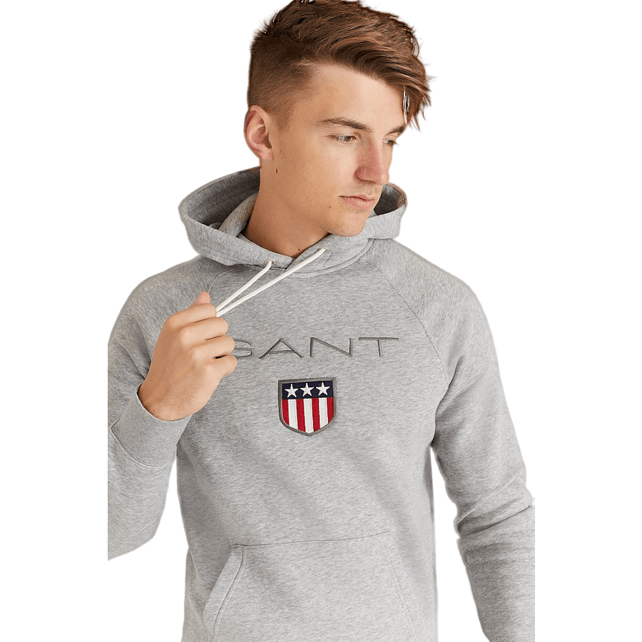 Shield Hoodie Grey Melange