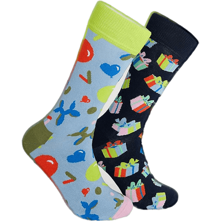2-pack Happy Birthday Socks Gi Multi