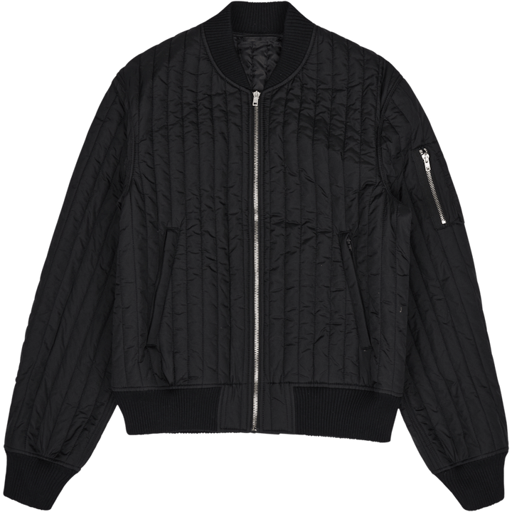 Quilted Bomber Jkt.f Black