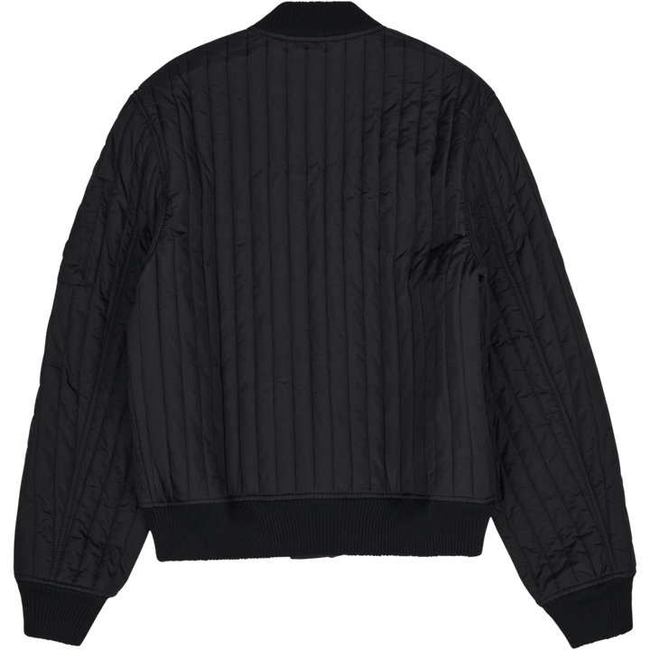 Quilted Bomber Jkt.f Black