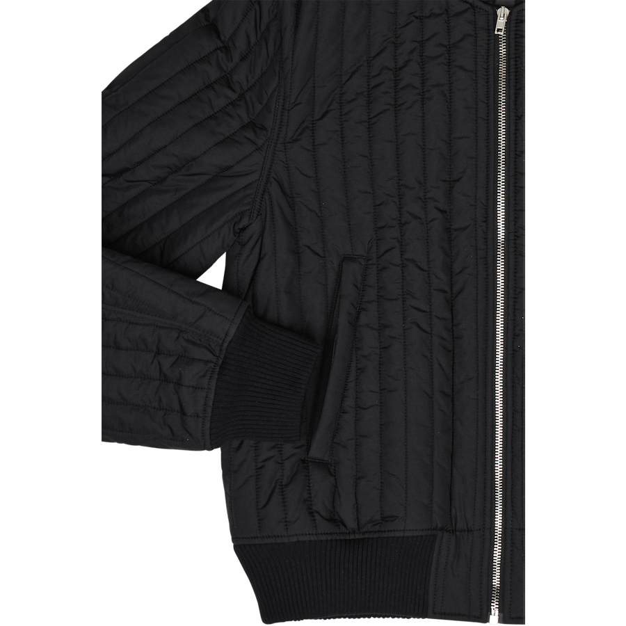 Quilted Bomber Jkt.f Black