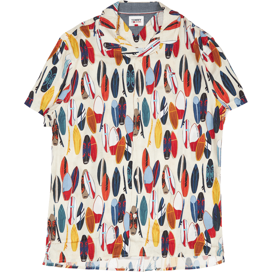 Tjm Aop Camp Shirt Ybr - Weiß Aop