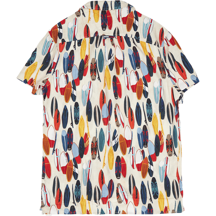 Tjm Aop Camp Shirt Ybr - Weiß Aop