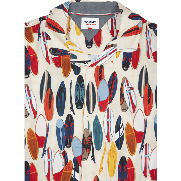 Tjm Aop Camp Shirt Ybr - Weiß Aop
