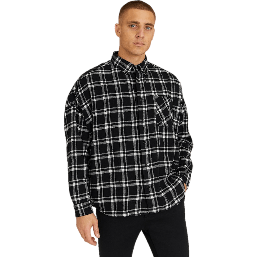Boxy Flannel Shirt  Check