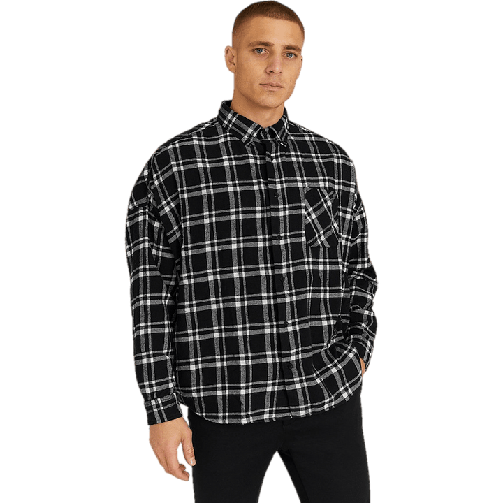 Boxy Flannel Shirt  Check