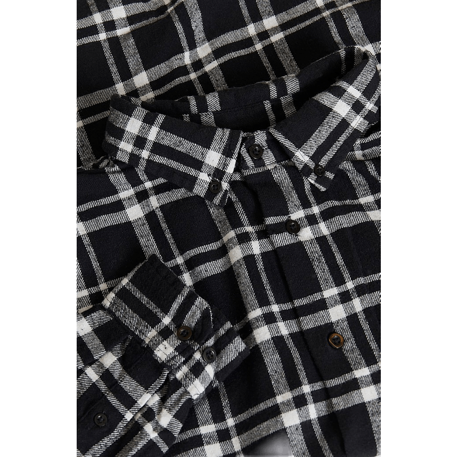 Boxy Flannel Shirt  Check