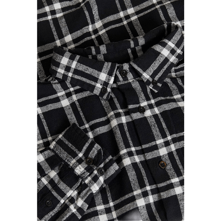 Boxy Flannel Shirt  Check