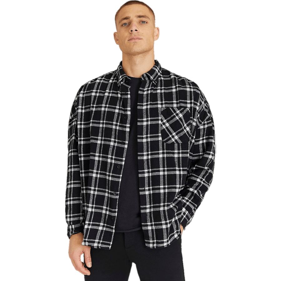 Boxy Flannel Shirt  Check