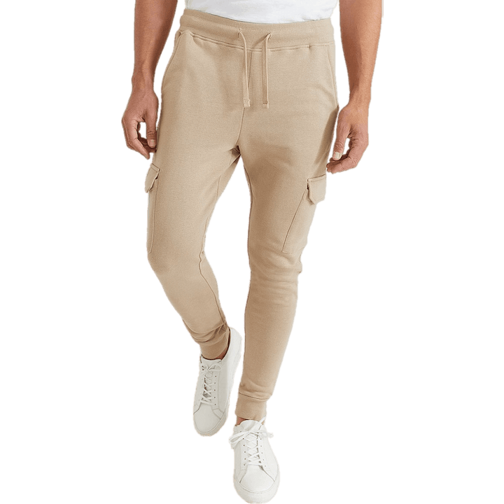 Skinny Cargo Sweatpants Greige
