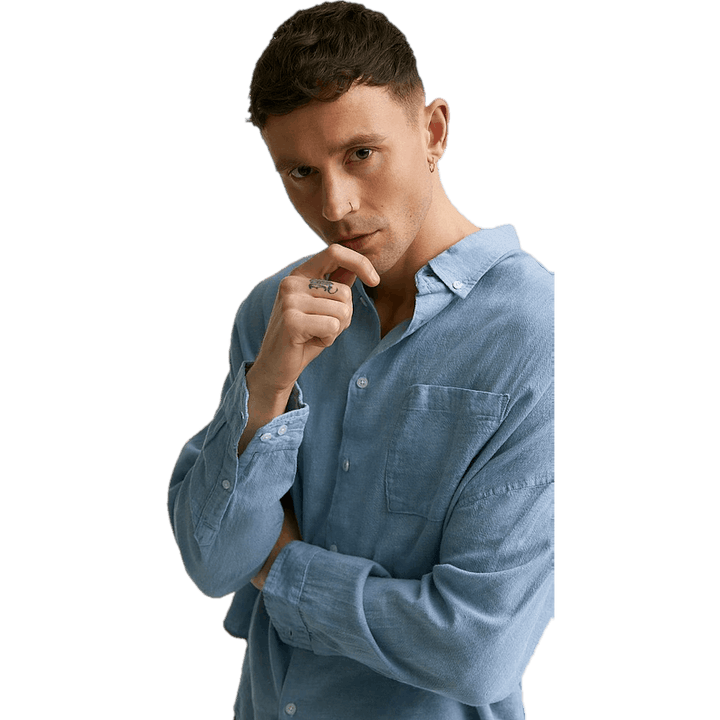 Chemise en lin carrée Lt