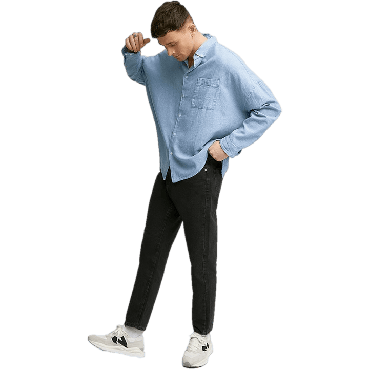 Chemise en lin carrée Lt