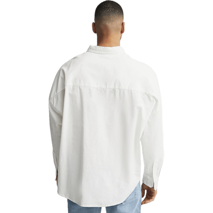 Chemise en lin carrée