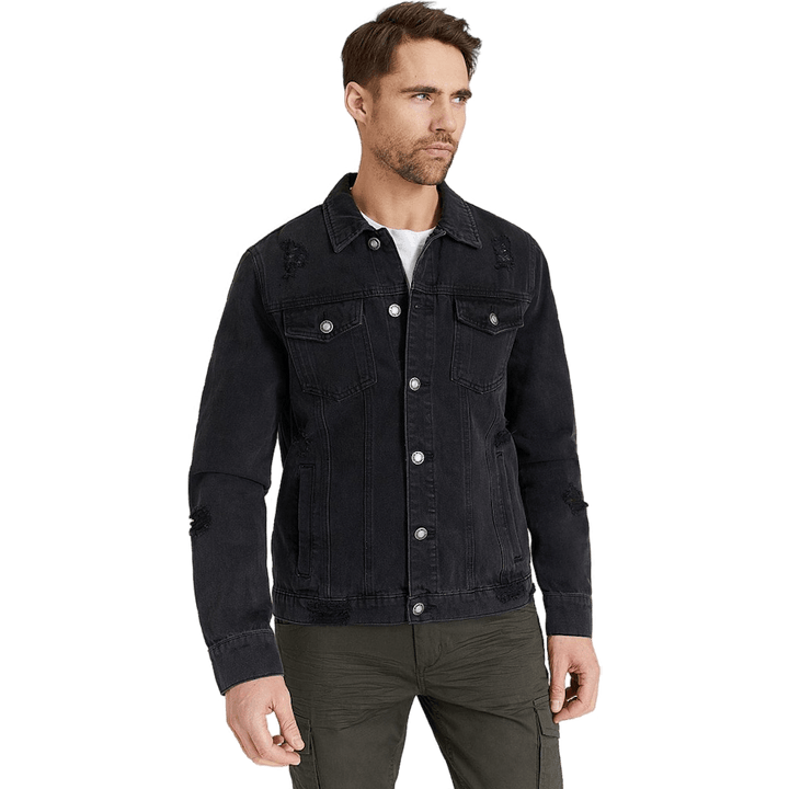 Destroyed Denim Jacke Washed
