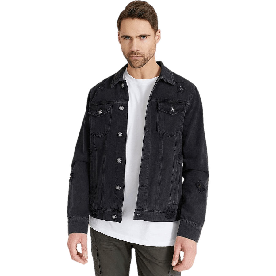 Destroyed Denim Jacke Washed