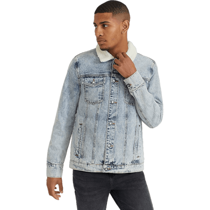 Giacca in denim Sherpa