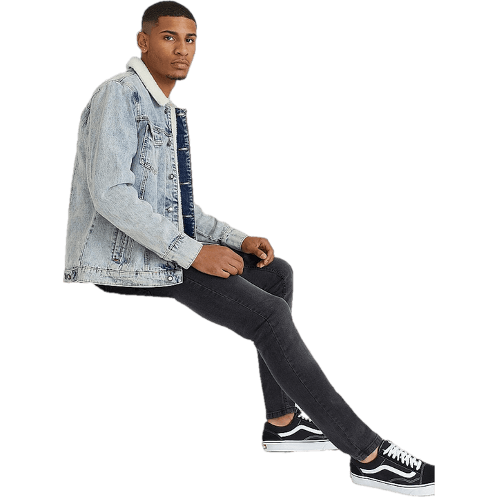 Giacca in denim Sherpa
