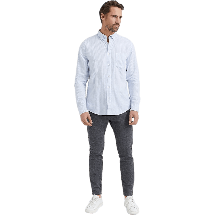 Melker Oxford Shirt Stiped Light Blue