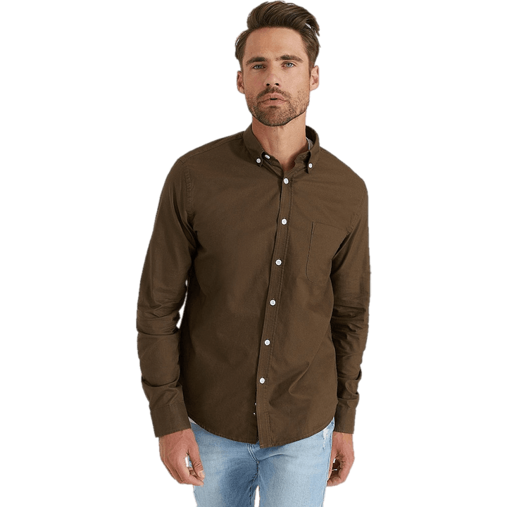 Melker Oxford Shirt Brown