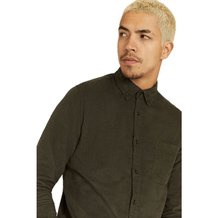 Melker Baby Cord Shirt Olive