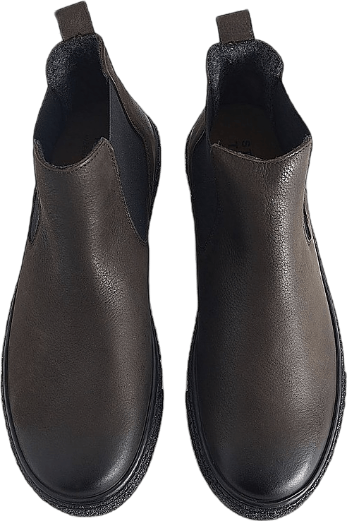 Stivali arricciati in nabuk marrone