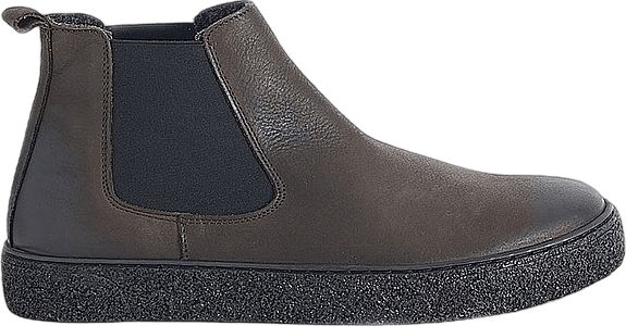 Stivali arricciati in nabuk marrone