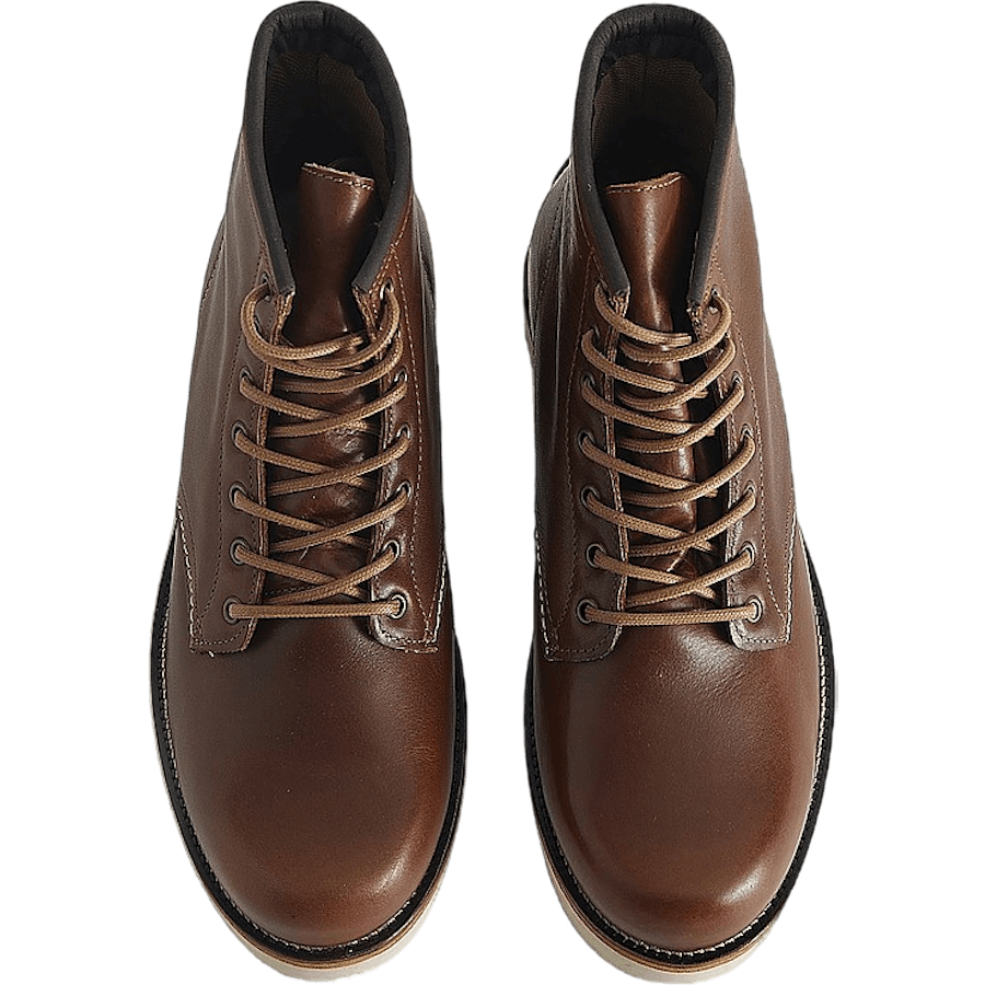 Raue Spitzenstiefel Braunes Leder