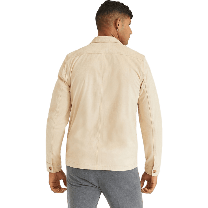 Favourite Fake Suede Overshirt Light Sand