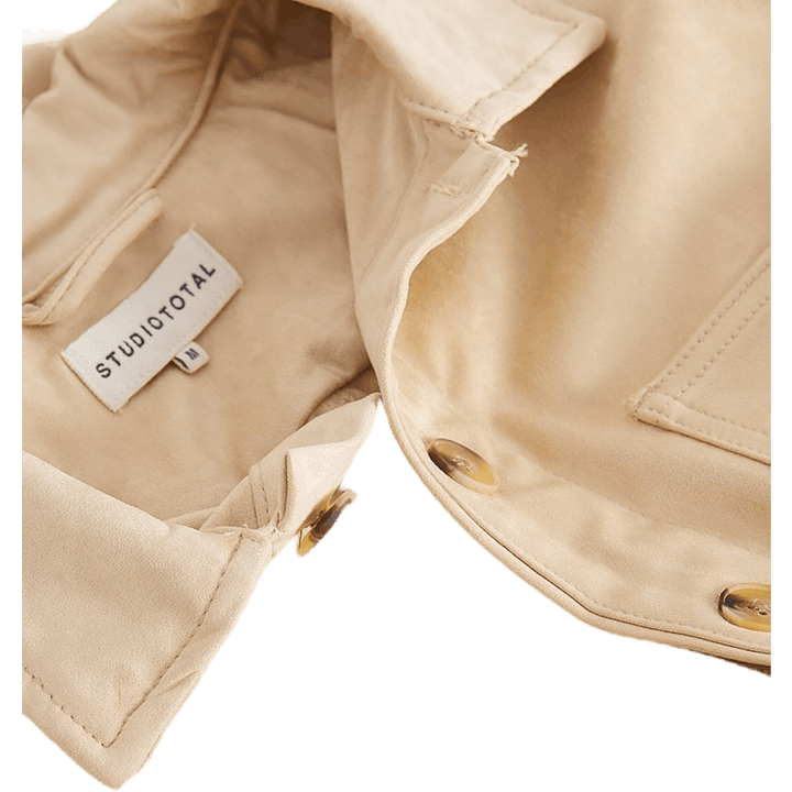 Favourite Fake Suede Overshirt Light Sand