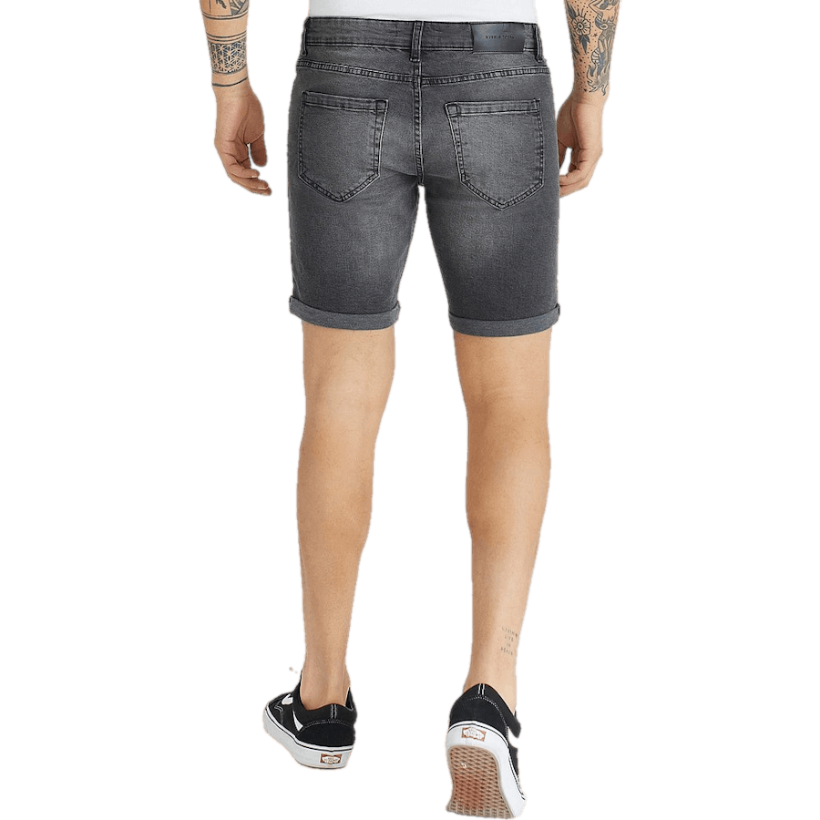 Pantaloncini slim fit lavaggio nero