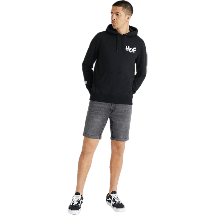 Pantaloncini slim fit lavaggio nero