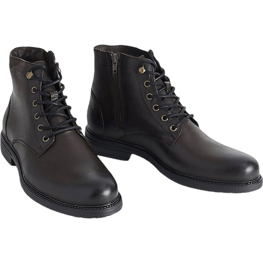 Schnürstiefel Braun Leder
