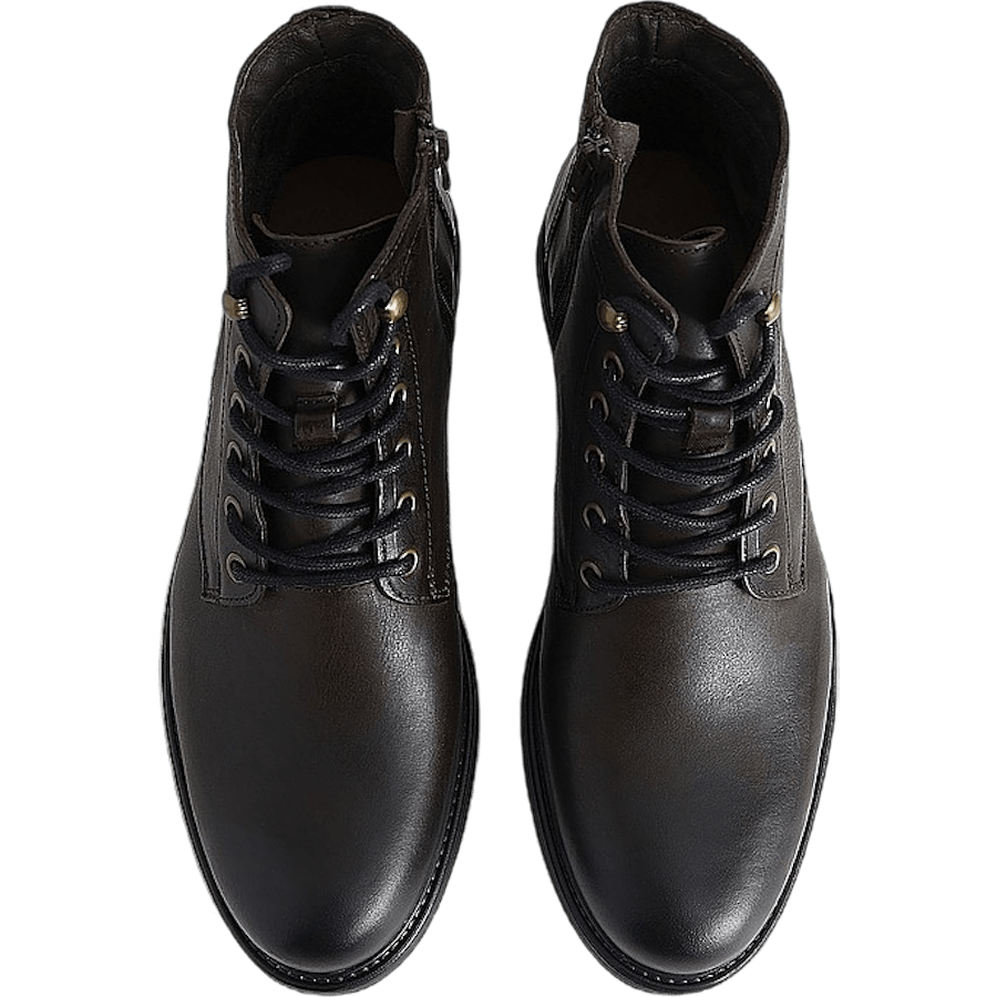 Schnürstiefel Braun Leder
