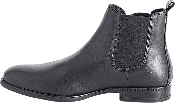 Bottines Chelsea propres en cuir noir
