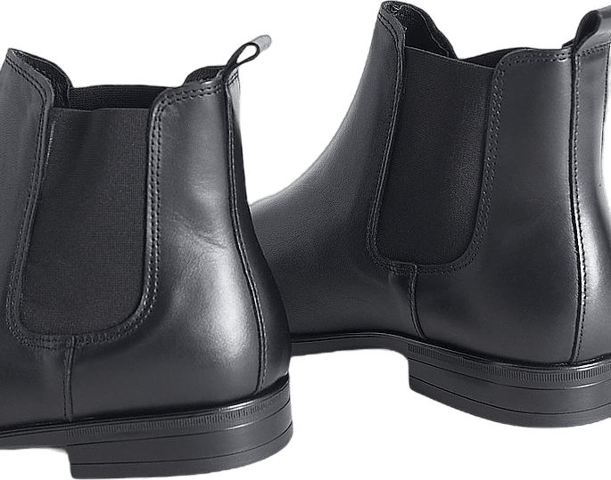 Bottines Chelsea propres en cuir noir