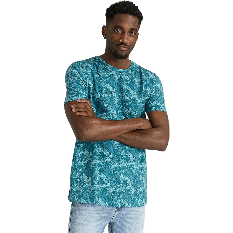 Studio Total Studio Total Printed Tee Turquoise Palm