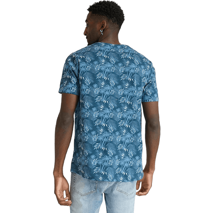 Printed Tee Blue Leaf