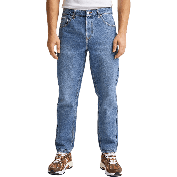 Regular Tapered Jeans Mid Blue