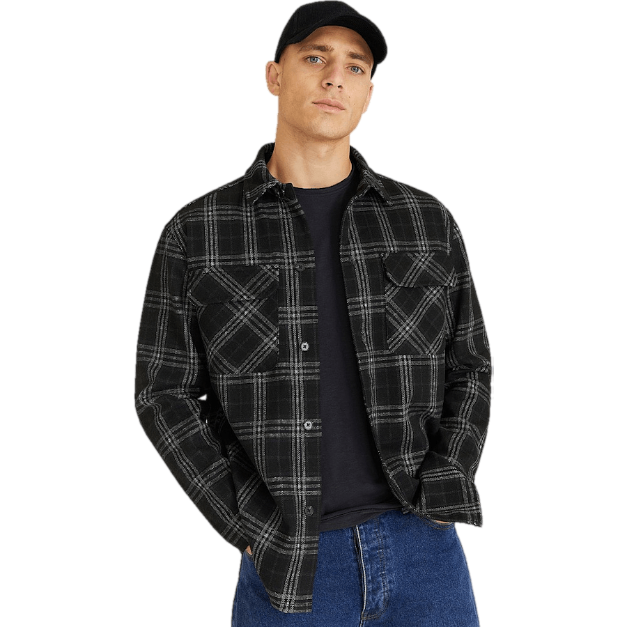 Lazy Overshirt Black Check