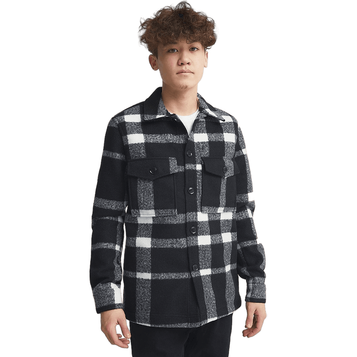 Studio Check Overshirt Black/white