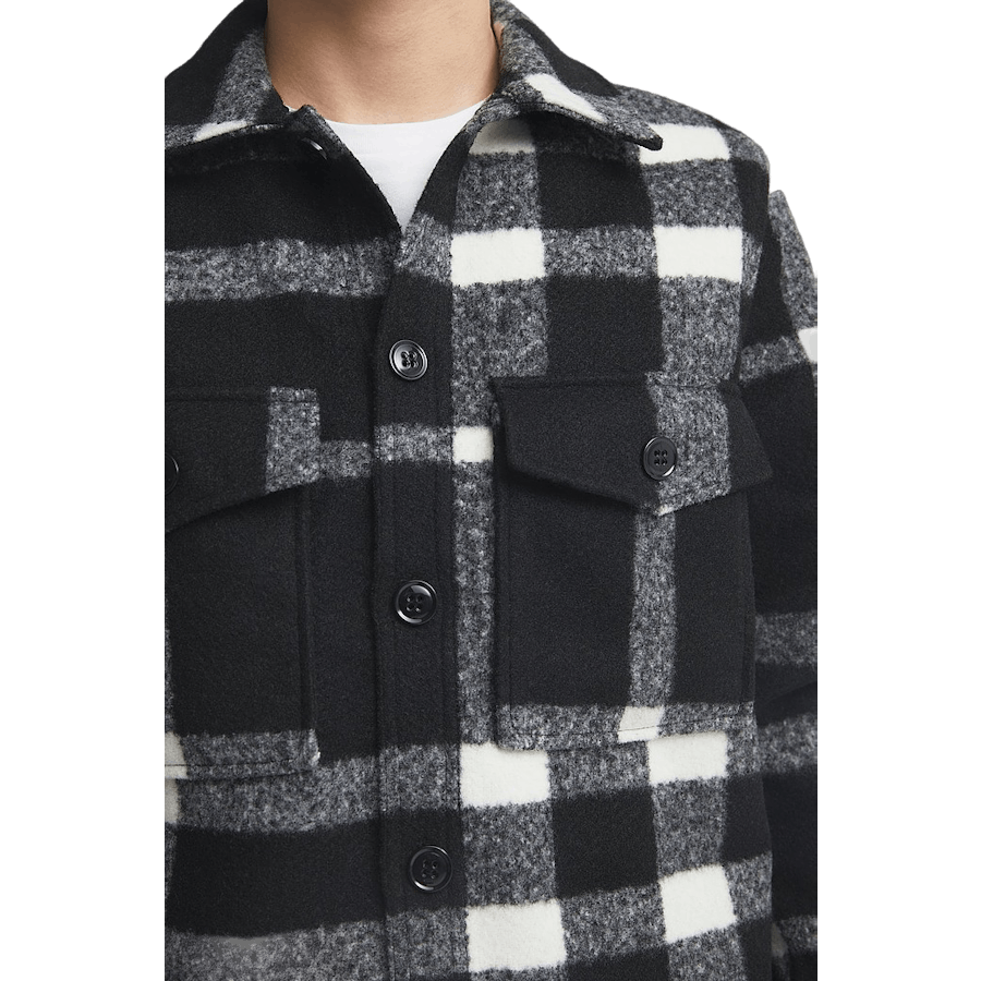Studio Check Overshirt Black/white