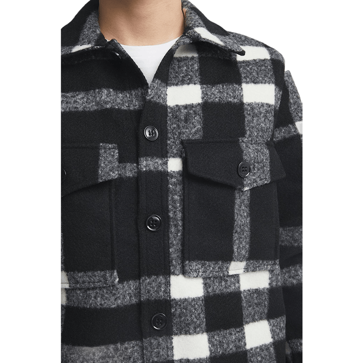 Studio Check Overshirt Black/white