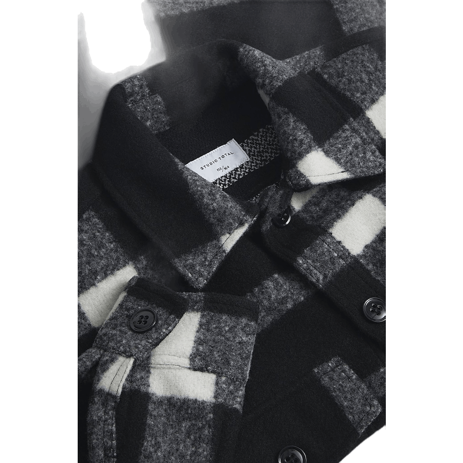 Studio Check Overshirt Black/white