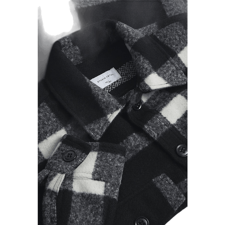 Studio Check Overshirt Black/white