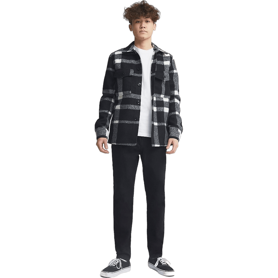 Studio Check Overshirt Black/white