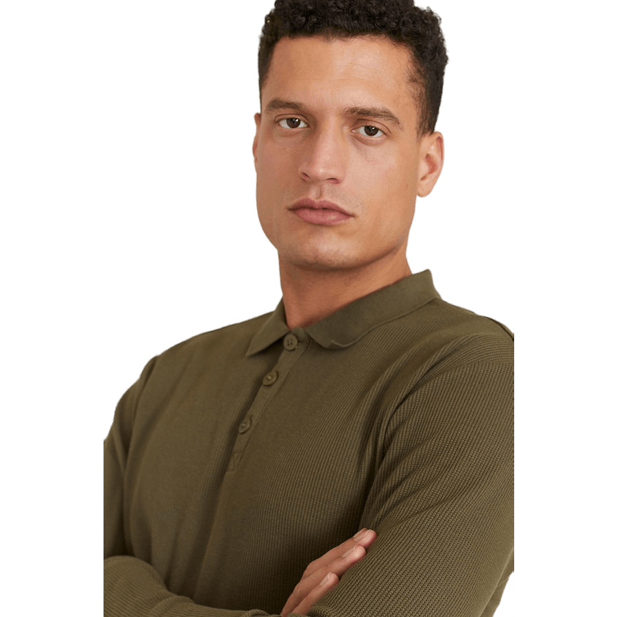 Polo gaufré vert