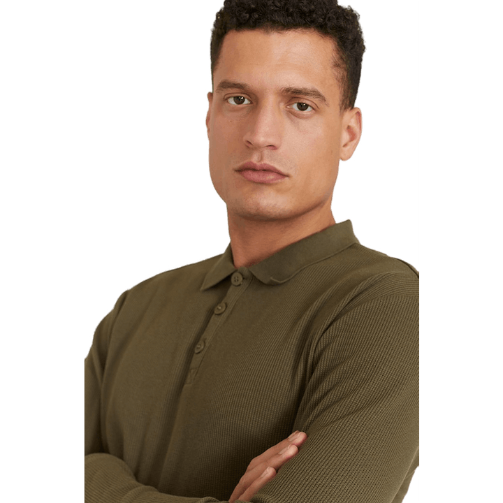 Polo gaufré vert