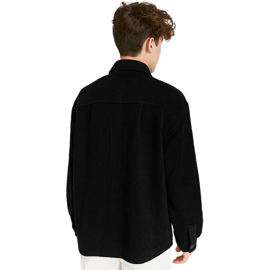 Relaxed Pile Overshirt Black