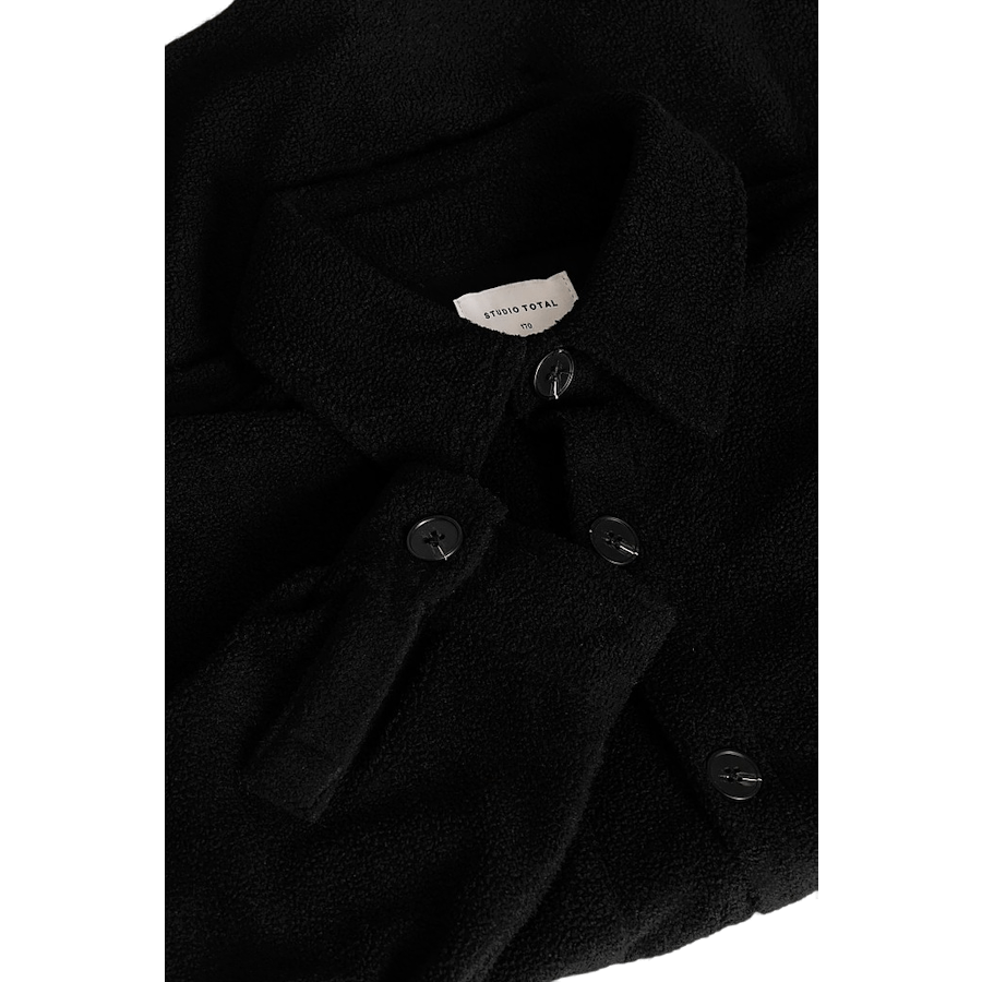 Relaxed Pile Overshirt Black